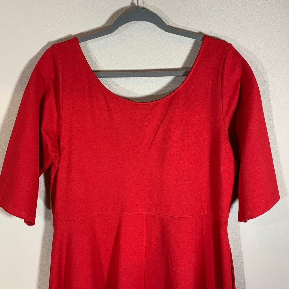 NWT City Chic Red Classic sleeve Midi dress with pockets; size 16 - Picture 8 of 12
